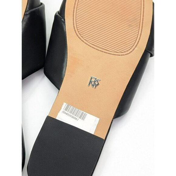 NWOB DKNY Women's Doretta Black Square Toe Slide Sandals Size 7 (MSRP $120) - Picture 8 of 9